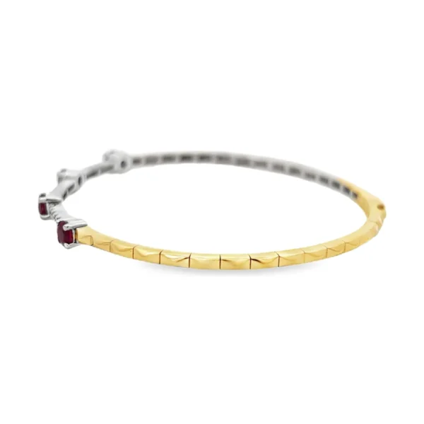 Ruby Diamond Bangle Bracelet