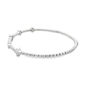 Clover Diamond Beaded Bangle