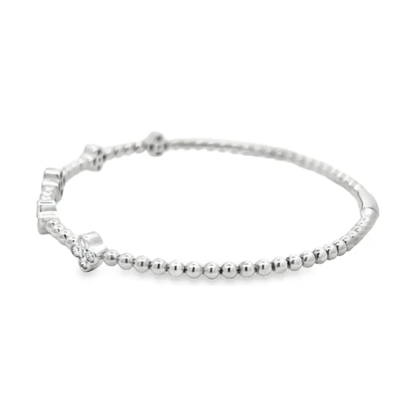 Clover Diamond Beaded Bangle