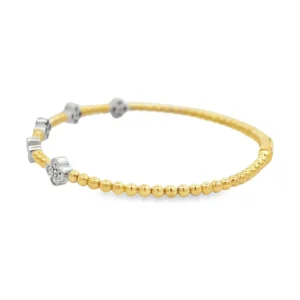 Clover Diamond Beaded Bangle
