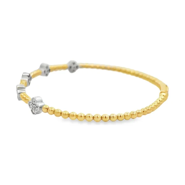 Clover Diamond Beaded Bangle