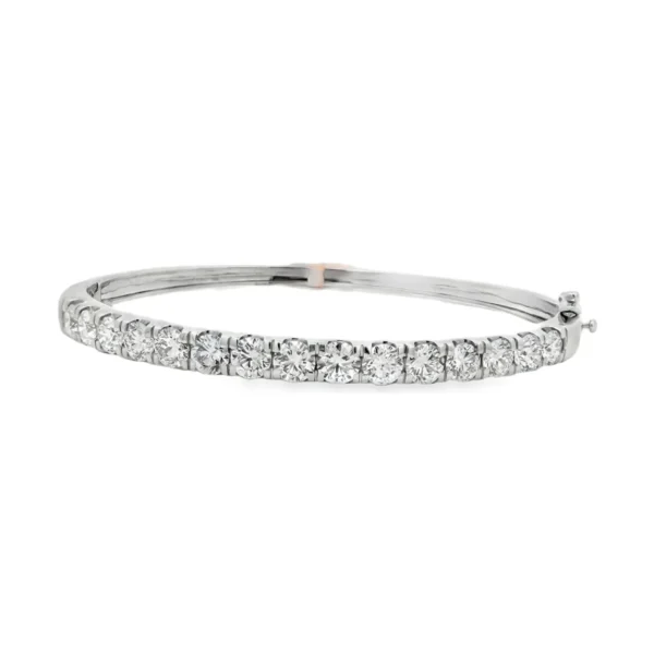 Diamond Line Bangle Bracelet