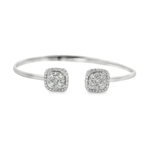 Cushion Halo Open Bangle