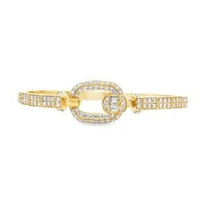 Diamond Link Bangle Bracelet