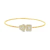 Heart Motif Diamond Bangle