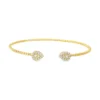 Pear Diamond Open Bangle