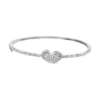 Heart Diamond Bangle Bracelet