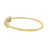 Diamond Heart Bangle Bracelet
