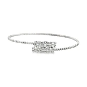 Baguette Diamond Flexible Bangle