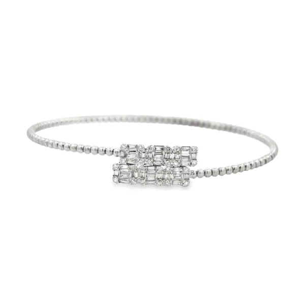 Baguette Diamond Flexible Bangle