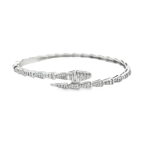Snake Diamond Bangle Bracelet