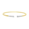 Beaded Diamond Open Bangle