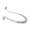 Floral Diamond Bypass Bangle