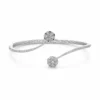 Floral Diamond Bypass Bangle
