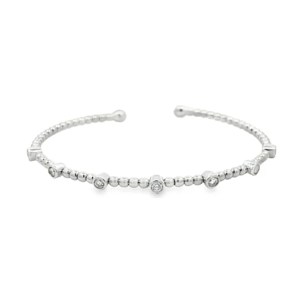 Beaded Diamond Cuff Bangle