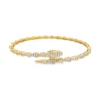 Diamond Snake Bypass Bangle