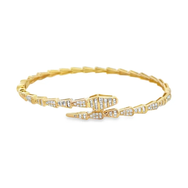 Diamond Snake Bypass Bangle