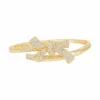 Diamond Bow Bangle Bracelet