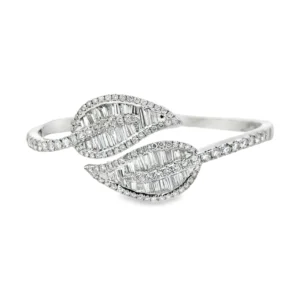 Diamond Leaf Bypass Bangle