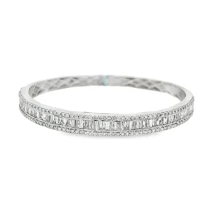 Baguette Diamond Bangle Bracelet