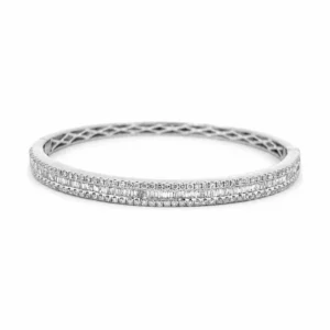 Baguette Diamond Bangle Bracelet