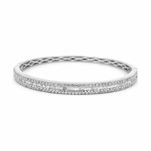 Baguette Diamond Bangle Bracelet