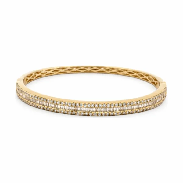 Baguette Diamond Bangle Bracelet
