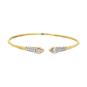 Pear Diamond Open Bangle