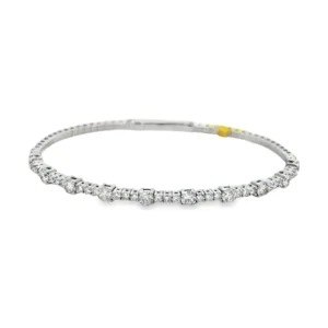Round Diamond Bangle Bracelet