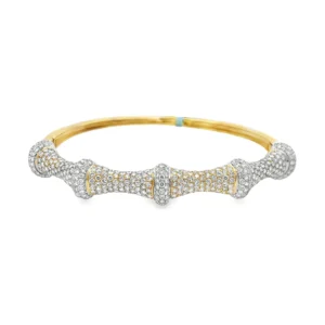 Pavé Diamond Bamboo Bangle
