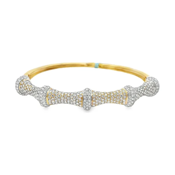 Pavé Diamond Bamboo Bangle