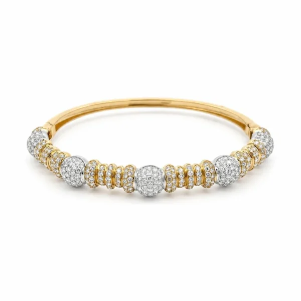 Pave Diamond Station Bangle