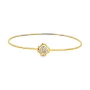 Clover Diamond Bangle Bracelet