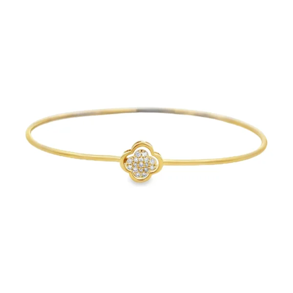 Clover Diamond Bangle Bracelet