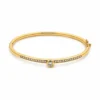 Bezel Diamond Bangle Bracelet