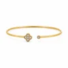 Clover Diamond Open Bangle