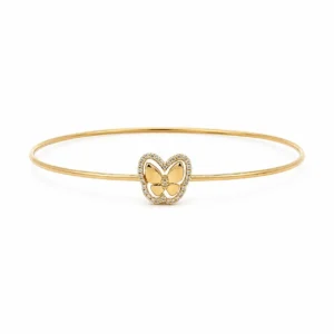 Diamond Butterfly Bangle Bracelet