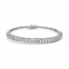 Diamond Cluster Bangle Bracelet