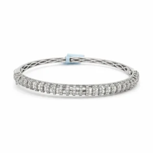 Diamond Cluster Bangle Bracelet