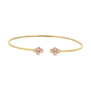 Diamond Cluster Open Bangle