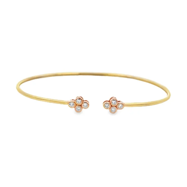Diamond Cluster Open Bangle