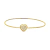 Heart Diamond Bangle Bracelet