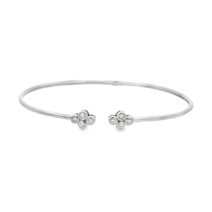 Diamond Cluster Open Bangle