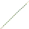 Emerald Diamond Line Bracelet