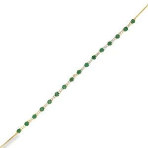 Emerald Diamond Line Bracelet
