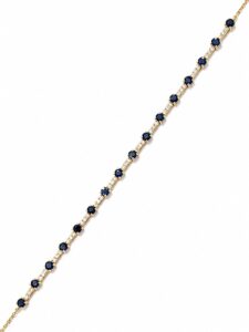 Sapphire Diamond Line Bracelet