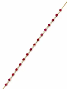 Ruby Diamond Line Bracelet