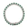 Emerald Diamond Halo Bracelet