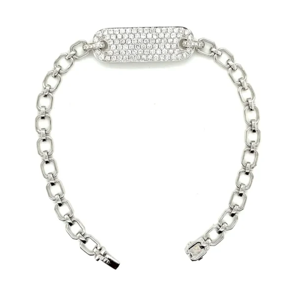 Diamond Bar Chain Bracelet