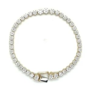 Diamond Cluster Tennis Bracelet